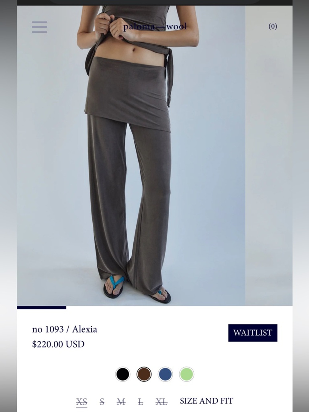 Paloma Wool Alexia Wide-Leg Pants in Brown
